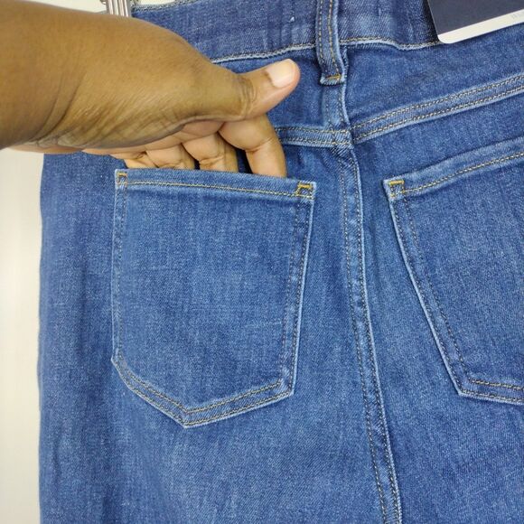 NEW Spanx Shape Original EveryWear Wide Leg Jeans Womens Size L Blue 21650R - Picture 7 of 13